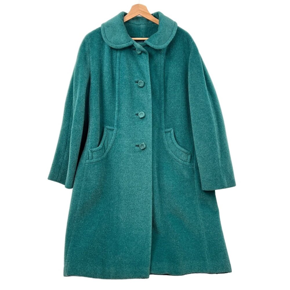 Vintage ALPACAMA Alpaca Wool Blend Green Coat